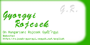 gyorgyi rojcsek business card